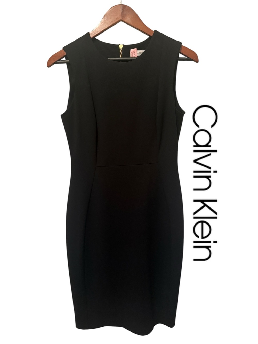 Calvin Klein Black Sleeveless Sheath Dress - Classic Tailored Fit
